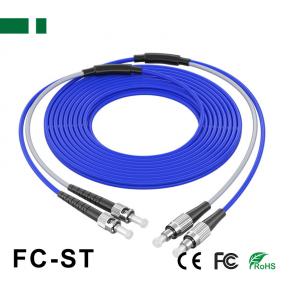 CPC11SA-DFCU-STU FC/UPC-ST/UPC Armored Single-mode Dual-core Optical Fiber Patch Cord