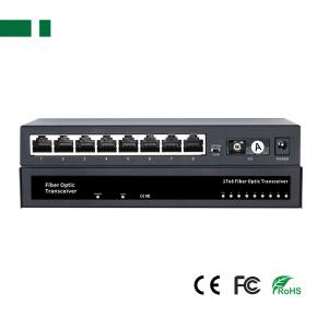 CFS-501F8E 100Mbps 1*SC to 8*RJ45 Fiber Optic Transceiver