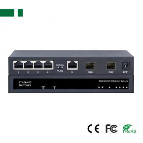 CFS-G5012F4E-SFP 1.0Gbps 2*SFP+1*Uplink to 4*RJ45 Fiber Optic Transceiver